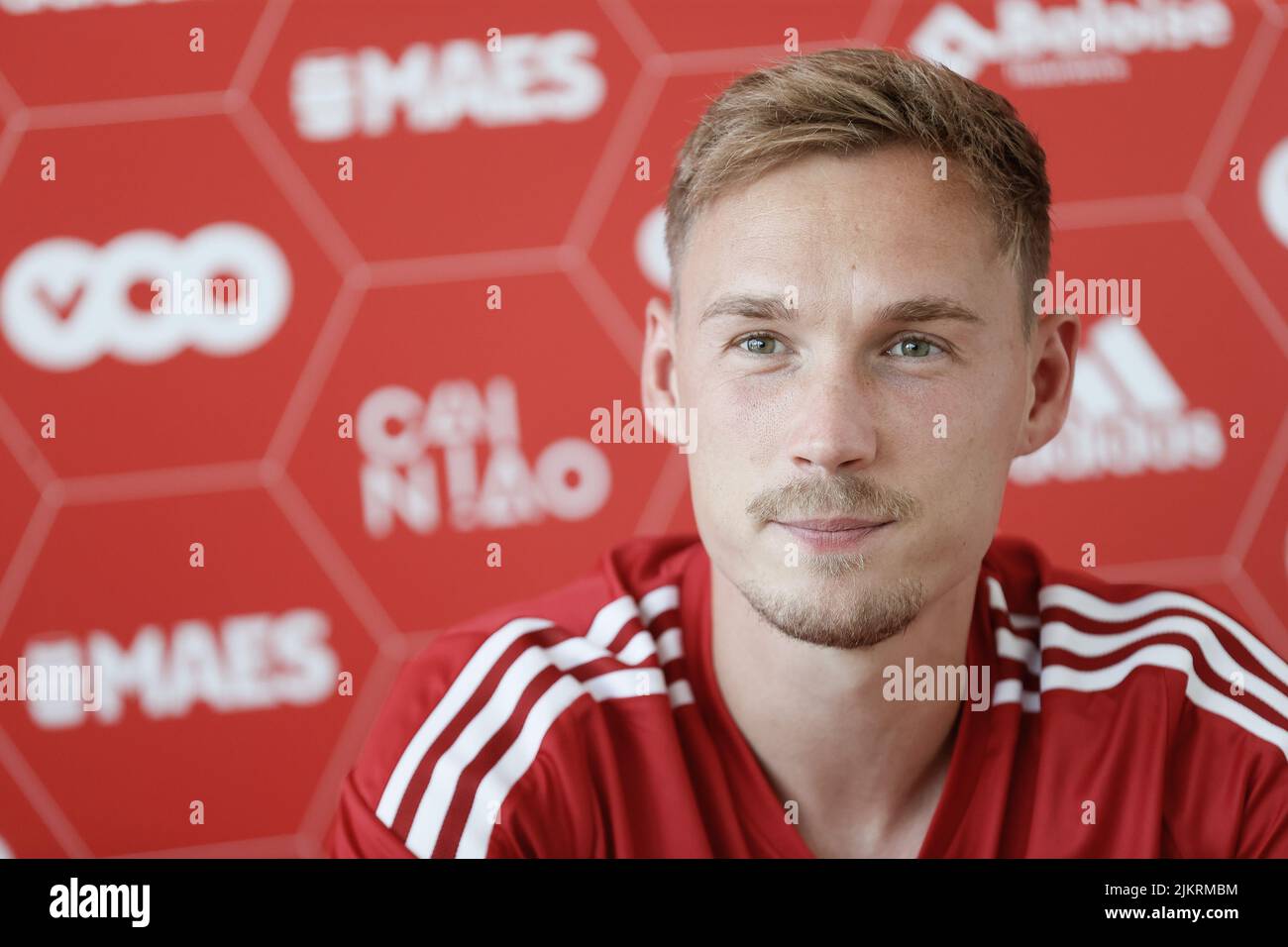 Standard's Jacob Barrett Laursen pictured during a press conference of