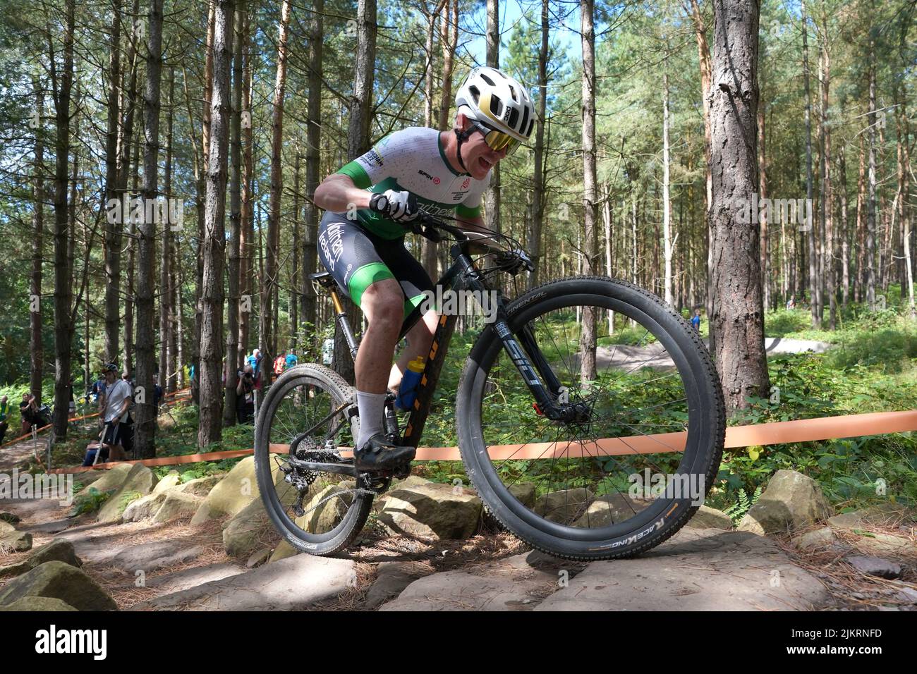 Northern Ireland's Christopher McGlinchey during the Men's Cross-country final at Cannock Chase on day six of the 2022 Commonwealth Games. Picture date: Wednesday August 3, 2022. Stock Photo