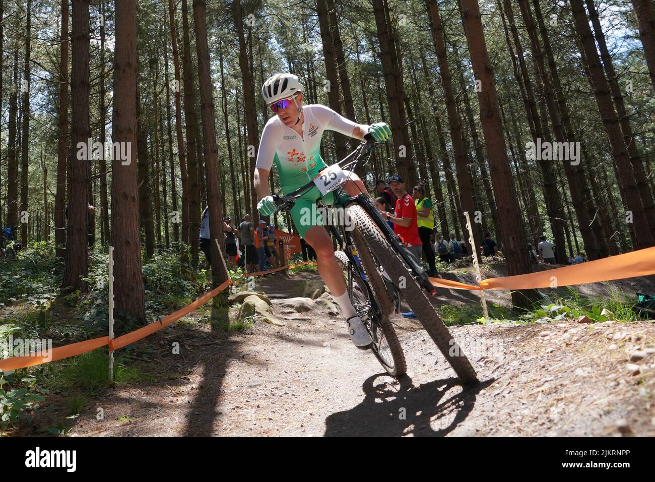 Guernsey's James Roe during the Men's Cross-country final at Cannock Chase on day six of the 2022 Commonwealth Games. Picture date: Wednesday August 3, 2022. Stock Photo