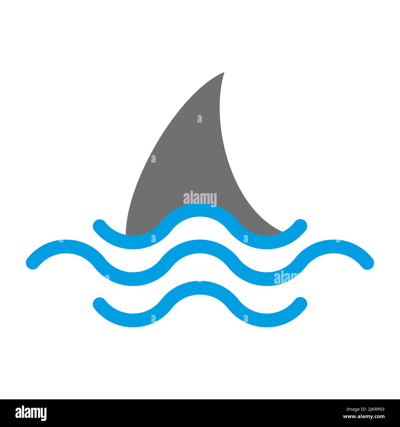 shark fin in water clipart image