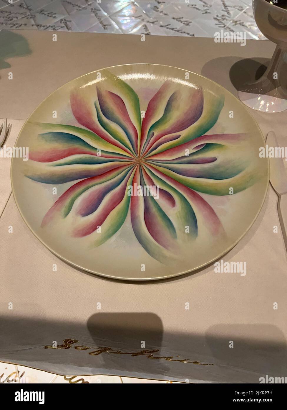 Judy Chicago, "The Dinner Party," Brooklyn Museum, "Sophia" plate and