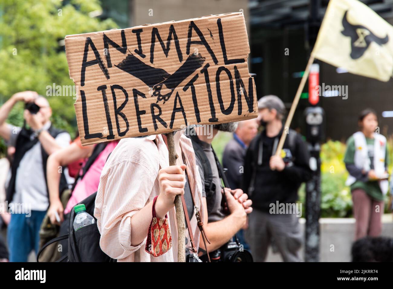 Hand written animal liberation sign hires stock photography and images