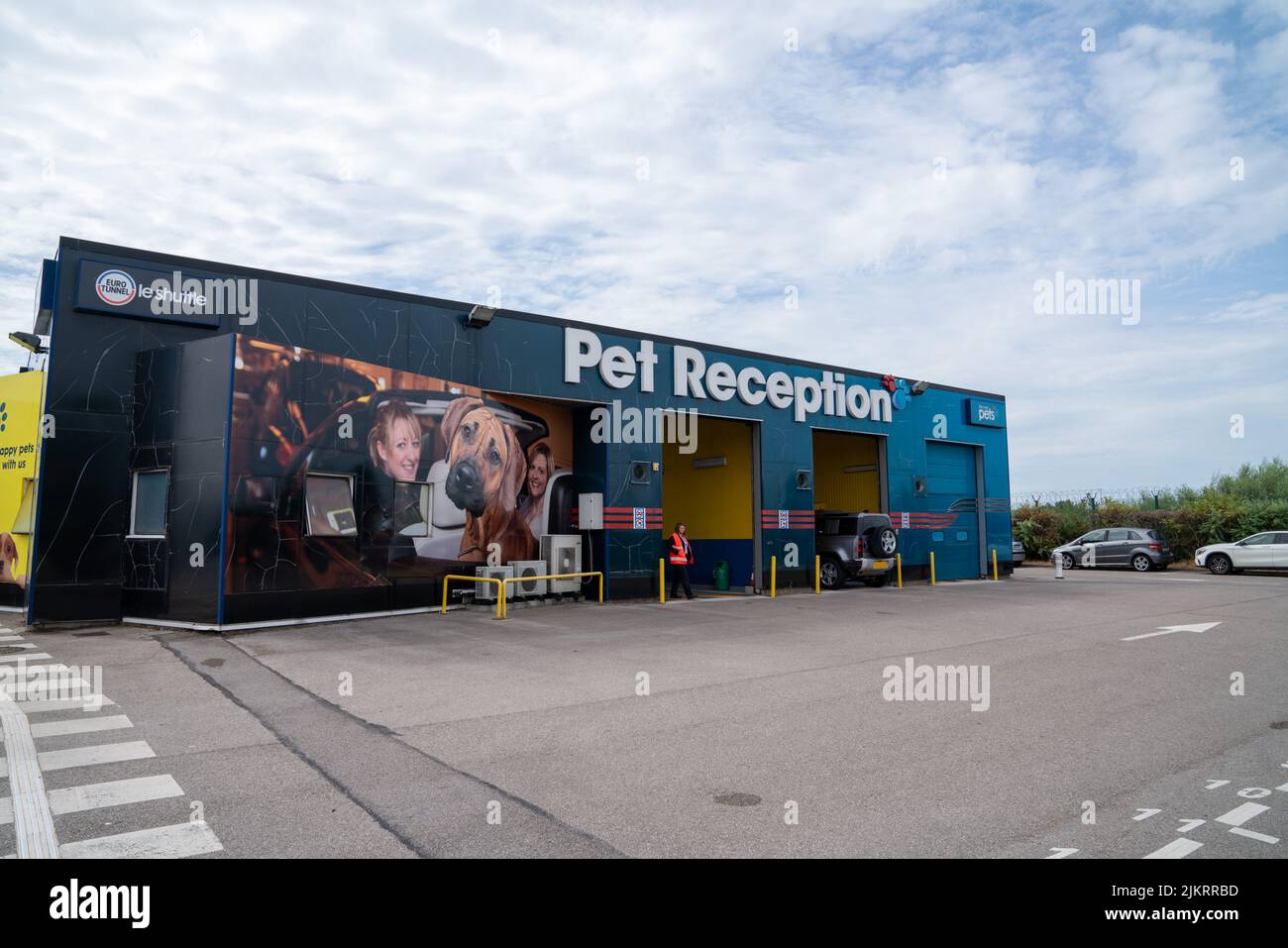 Pet Reception Centre, Le Shuttle, Folkestone, UK Stock Photo