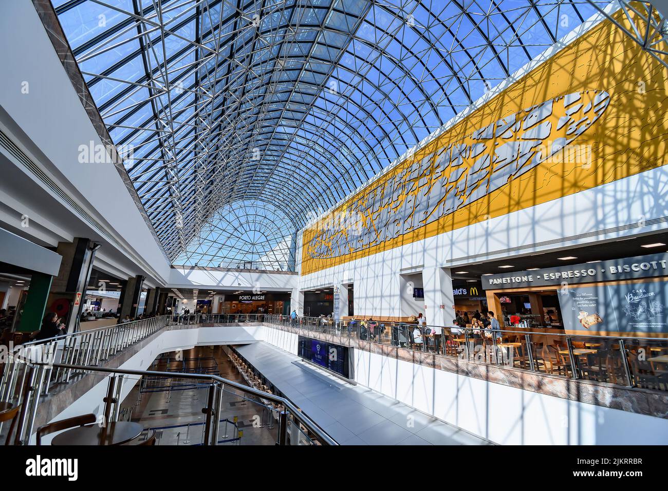 Porto Alegre, RS, Brazil - May 21, 2022: indoors of the International Airport Salgado Filho, POA. Stock Photo