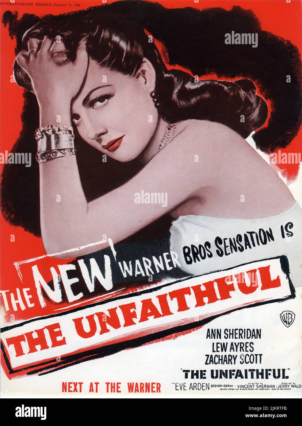 ANN SHERIDAN in THE UNFAITHFUL 1947 director VINCENT SHERMAN novel W. Somerset Maugham music Max Steiner producer Jerry Wald Warner Bros. Stock Photo