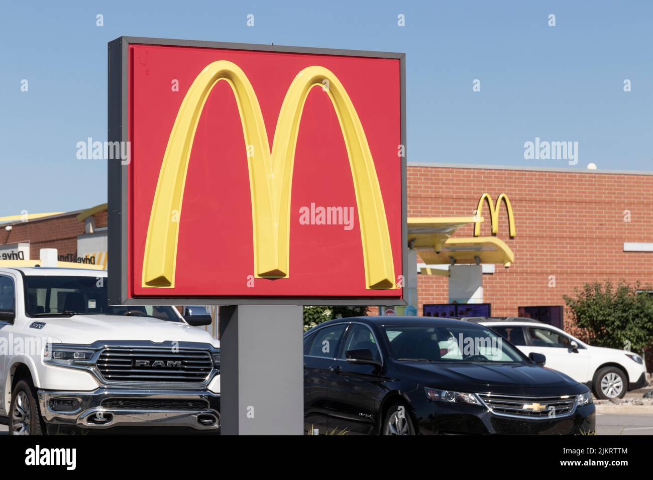Merrillville Circa July 2022 McDonald's Restaurant. McDonald's is