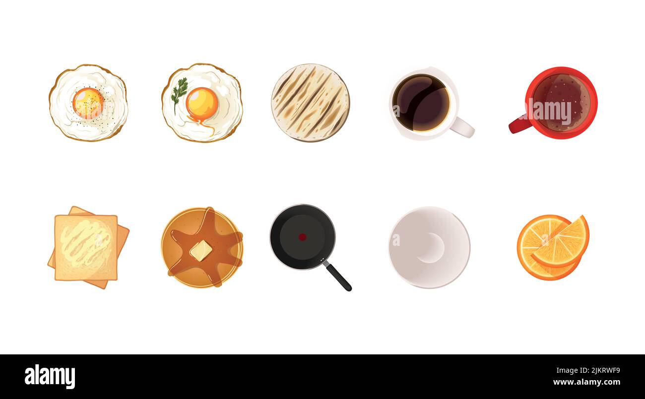 set of menu breakfast Stock Vector Image & Art - Alamy