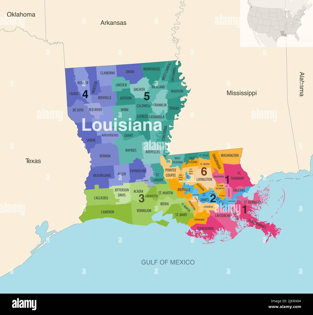 Modern Louisiana Political Map – MAGAZIN LHCV