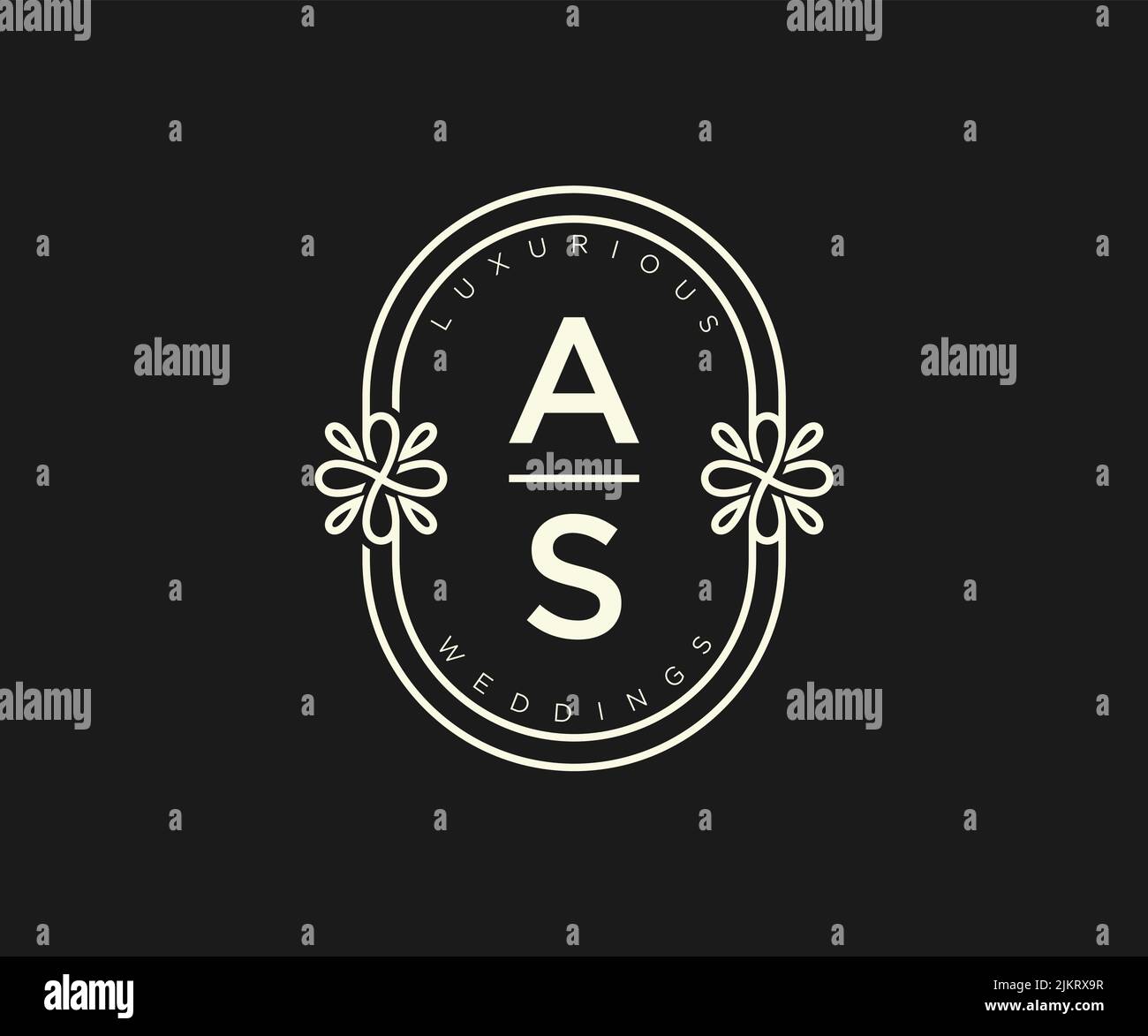 Asinitials AS Initials letter Wedding monogram logos template, hand drawn modern ...