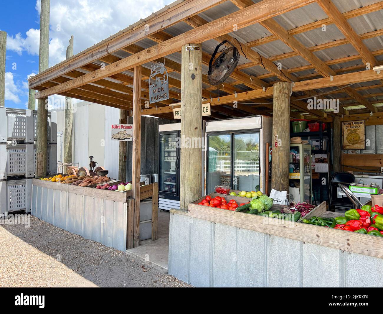 Orlando, FL USA July 31, 2022 The fruit and vegetable stand at Mick
