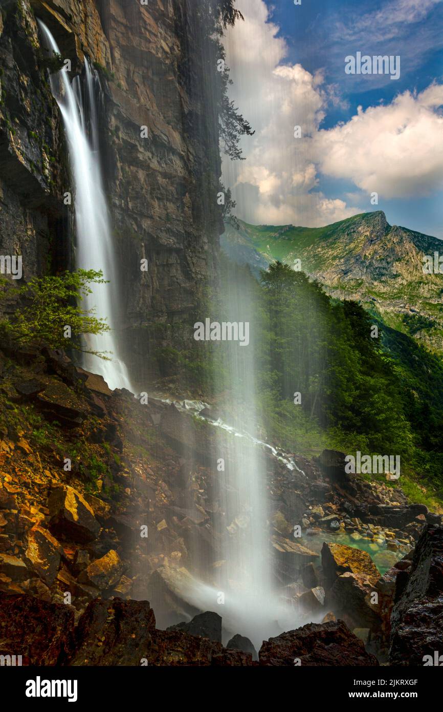 Italy Valle Pesio Pis del Pesio source of the Pesio river Stock
