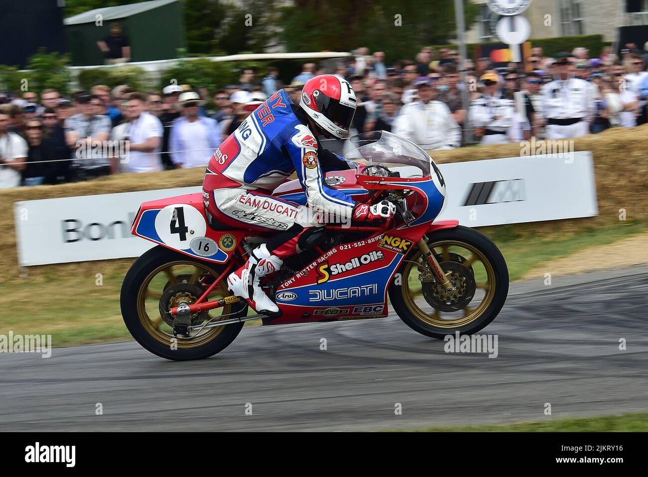 Michael Rutter, Ducati 600 TT2, 100 Years of the Ulster Grand Prix, bikes and riders that have featured in this century old event, Goodwood Festival o Stock Photo