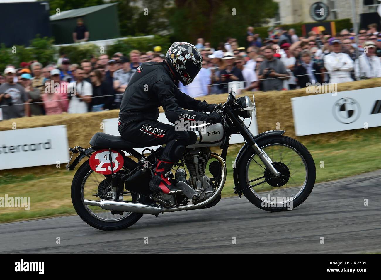 Wesley Wall, Norton Model 18 International Geoff Duke, Two-Wheel Grand Prix Heroes, iconic racing motorcycles from the late 1940’s to 2021, Goodwood F Stock Photo