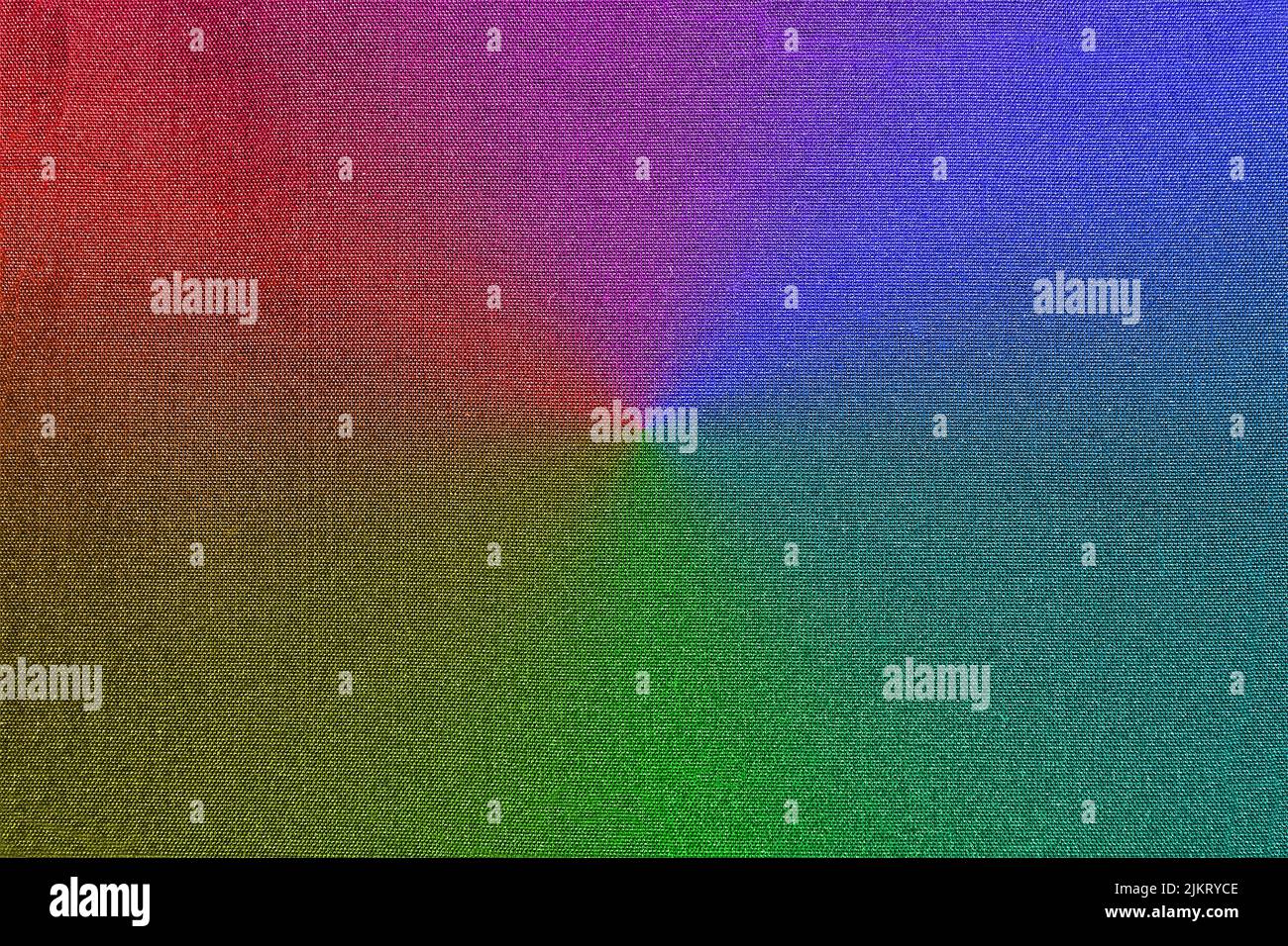 abstract rainbow seamless textile background closeup, micro cell texture diversity Stock Photo