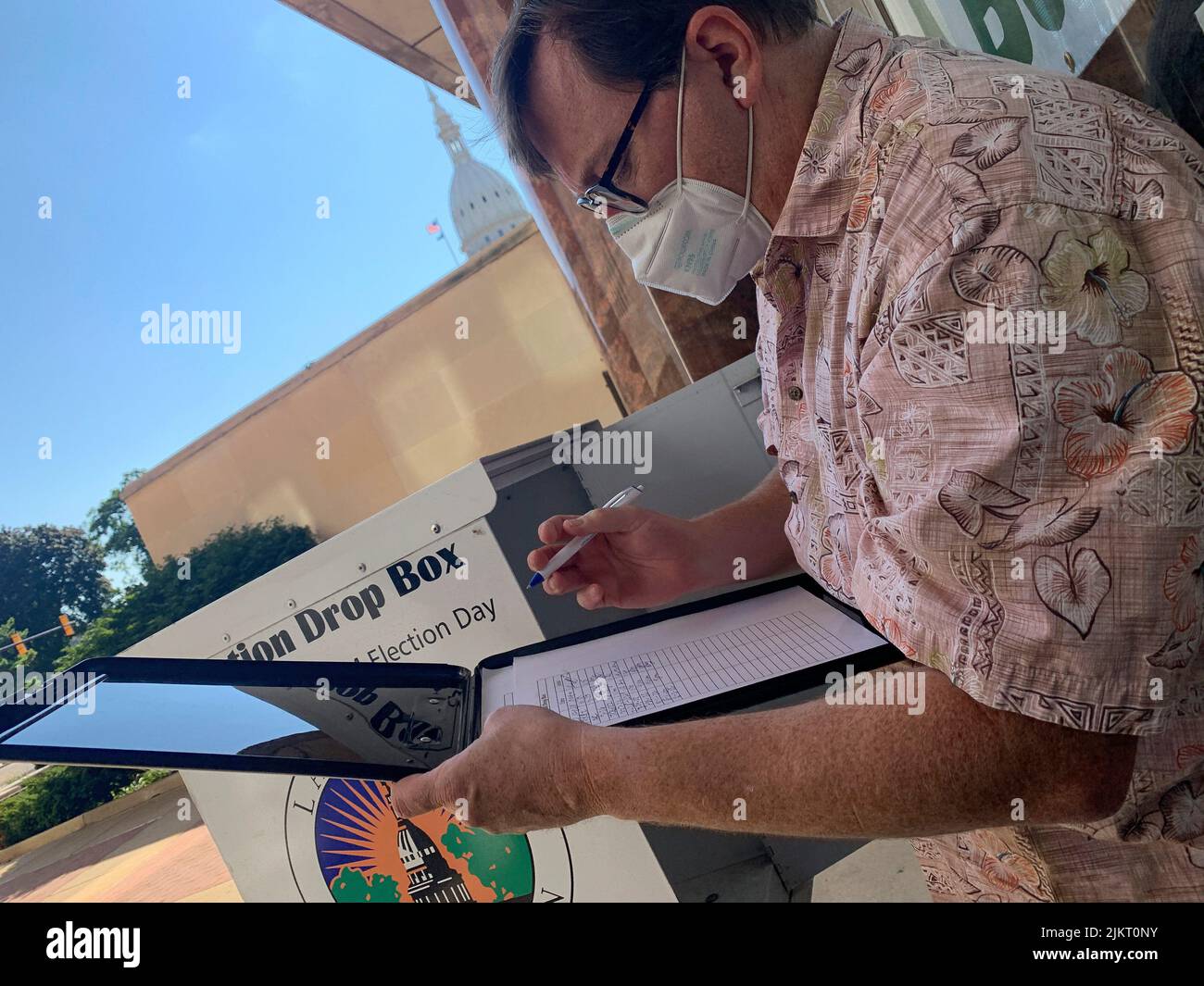 Lansing, Michigan, USA. 2nd Aug, 2022. Chief Deputy City Clerk Brian