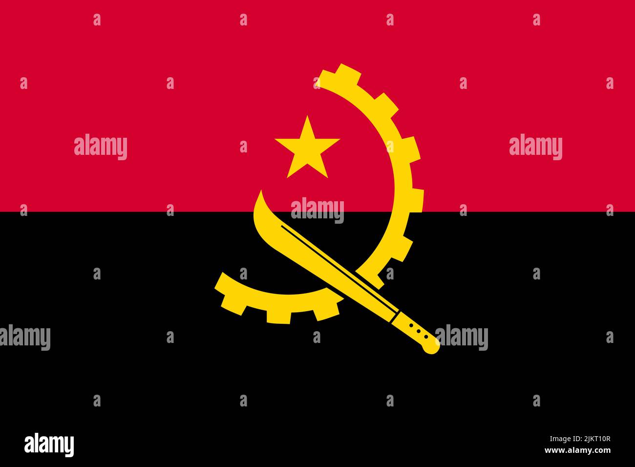 Flag of Angola. Angolan national banner and patriotic symbol. Official
