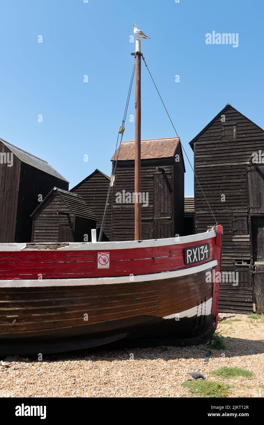 The Stade, Hastings Old fishing boat and Net Shops Hastings, East
