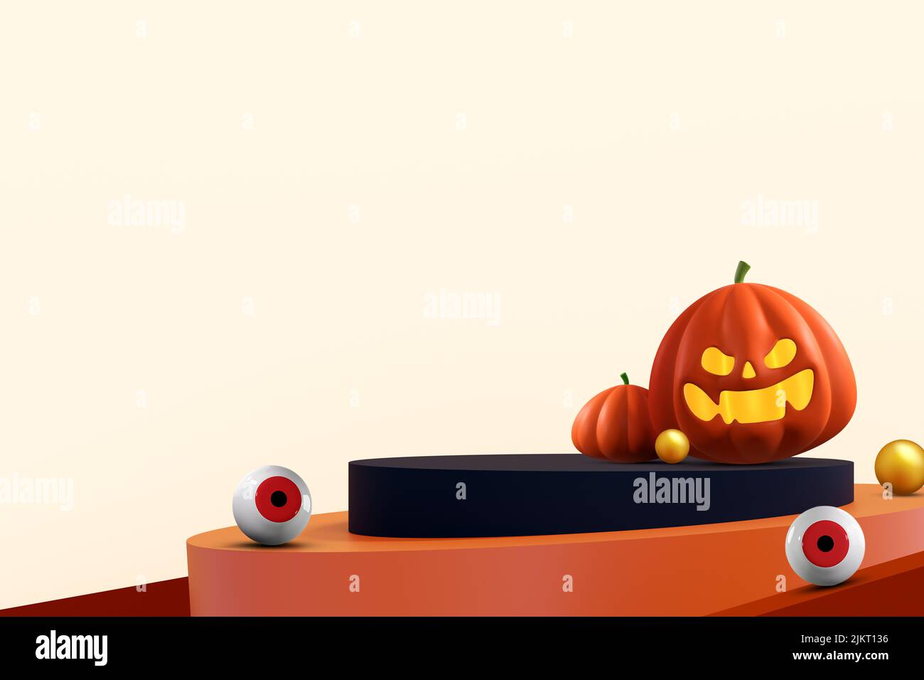 halloween background with podium for product display. geometric podium ...