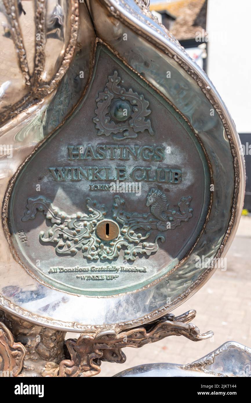 Hastings Winkle Club sculpture, Hastings, East Sussex, England, UK