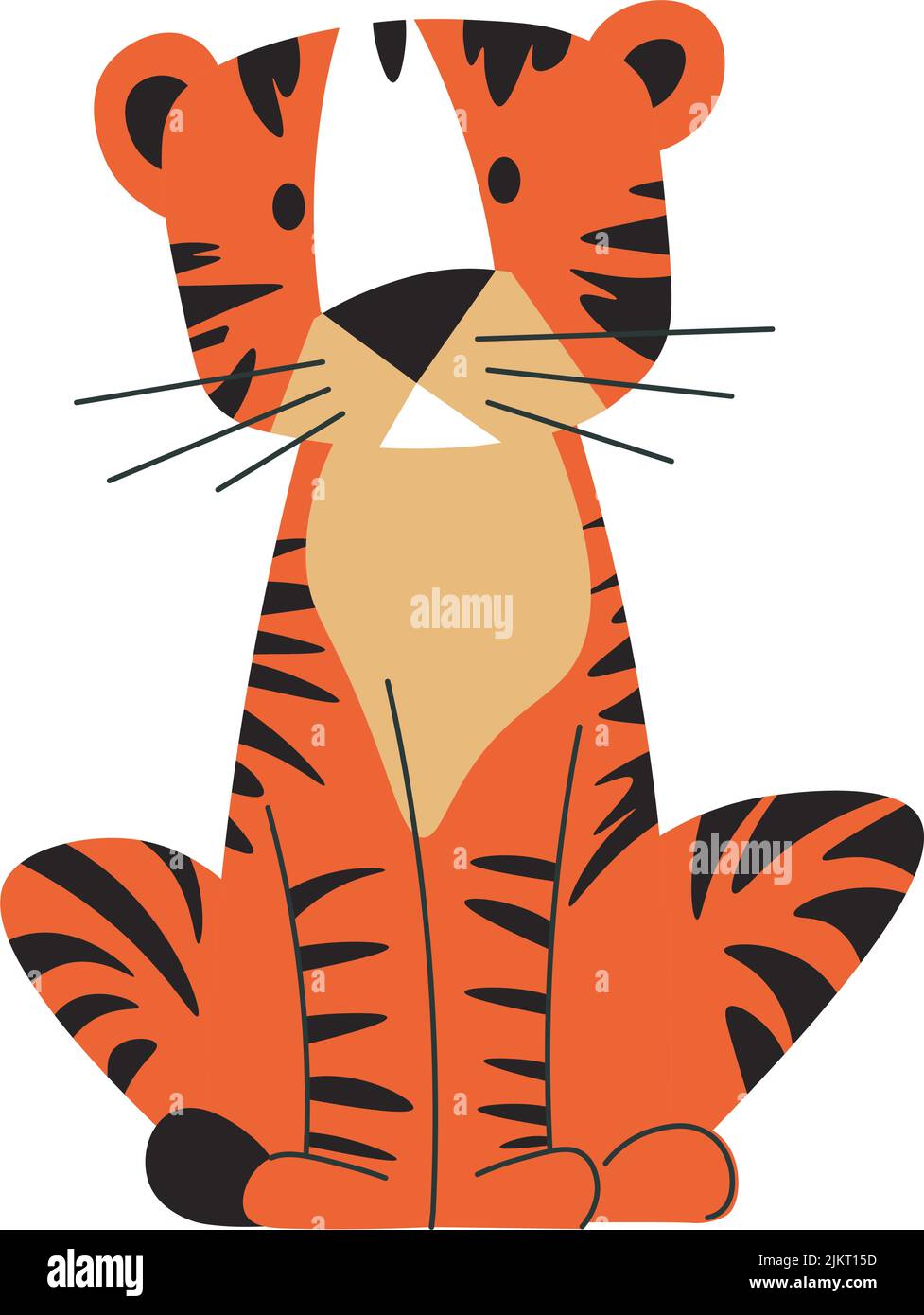 Tiger animal, cartoon character zoo park vector Stock Vector Image