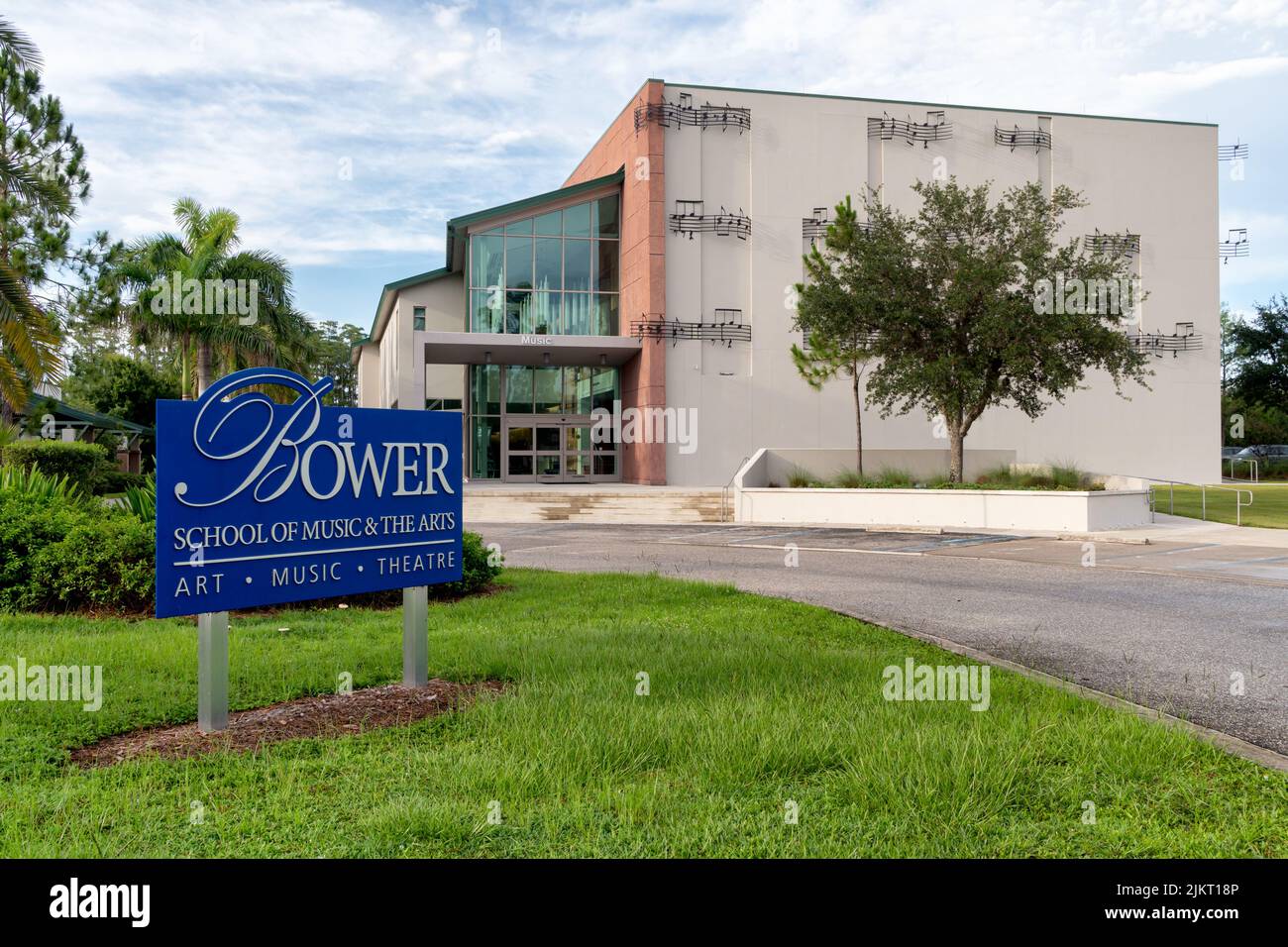 FORT MYERS, FL, USA - JULY 6, 2022:Bower School of Music and the Arts at Florida Gulf Coast University. Stock Photo