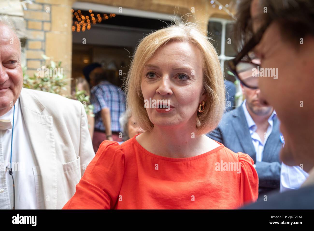Liz Truss Speaking at the Hustings On the 28th Of July 2022 at The Royal Patriotic Building Wandsworth Common London Stock Photo