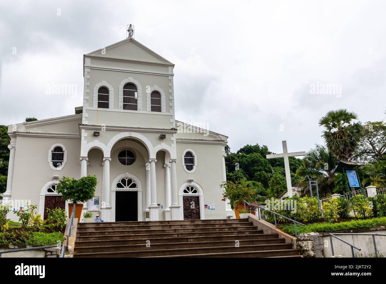 Victoria, Seychelles, 04.05.2021. Immaculate Conception Cathedral (Cathedral of our Lady of Immaculate Conception, Cathedral of Victoria). Stock Photo