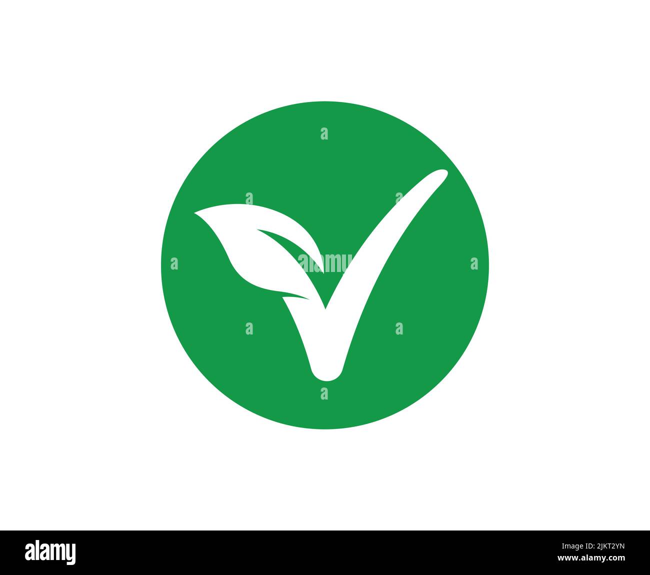 green vegan v vegetarian leaf tick check mark logo symbol icon in