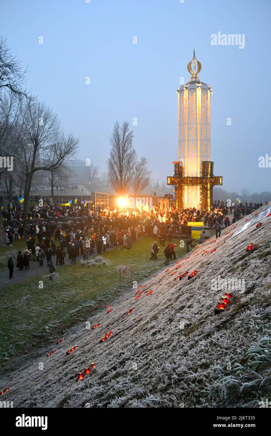 famine, 79th anniversary, Kiev, Ukraine. Holodomor - Josef Stalin-ordered famine that killed millions of Ukrainians Stock Photo