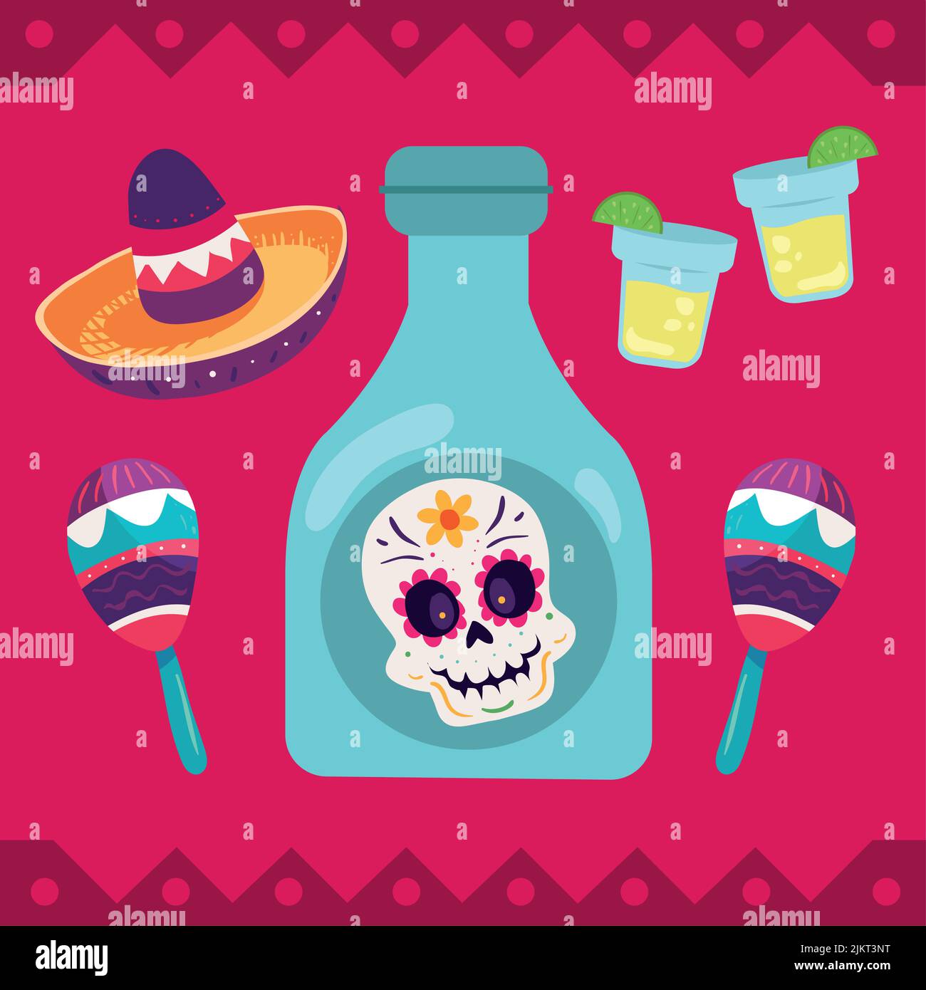 mexican tequila and maracas Stock Vector Image & Art - Alamy