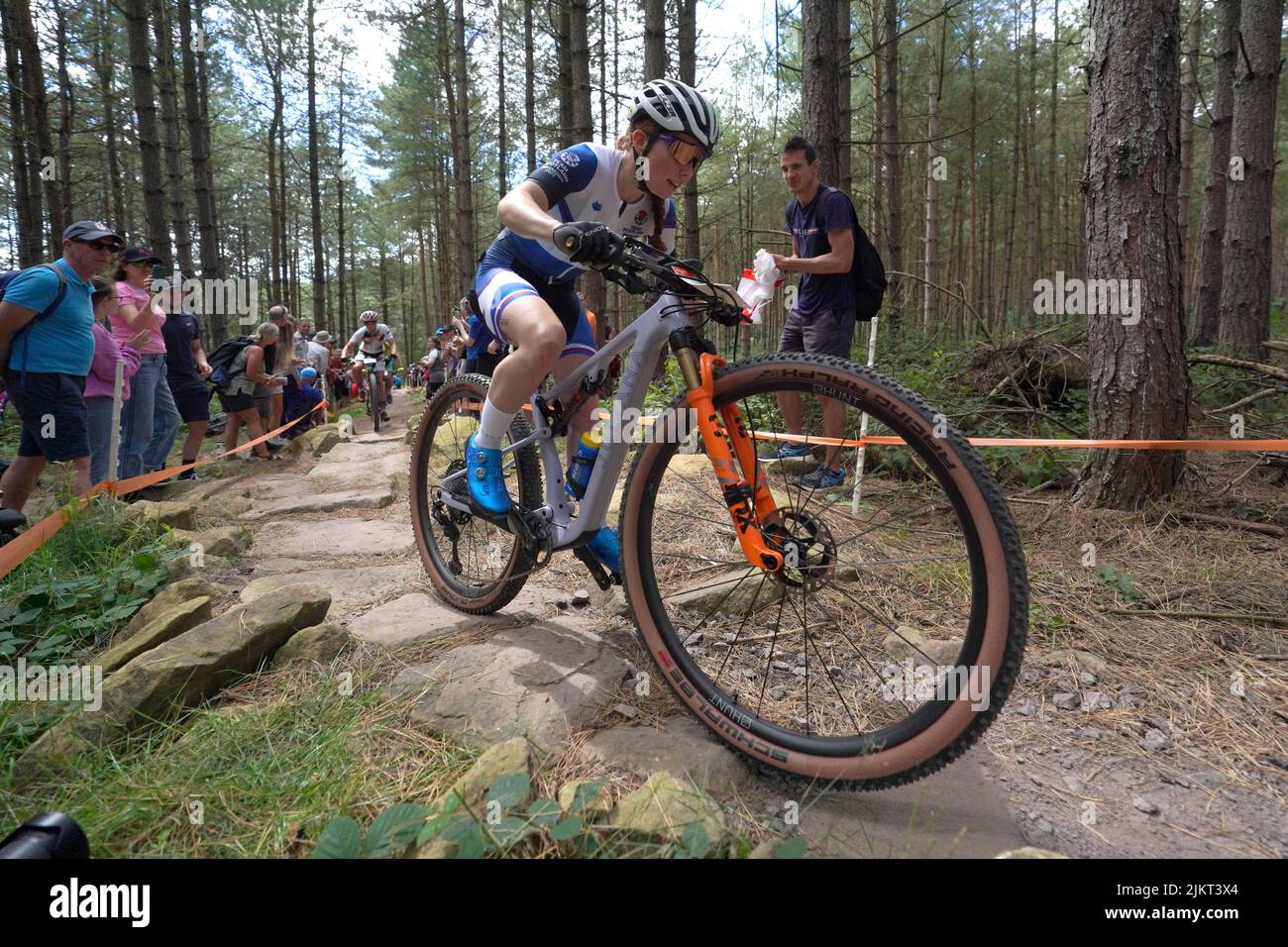 Scotland's Isla Short (centre) during Women's Cross-country final at Cannock Chase on day six of the 2022 Commonwealth Games. Picture date: Wednesday August 3, 2022. Stock Photo