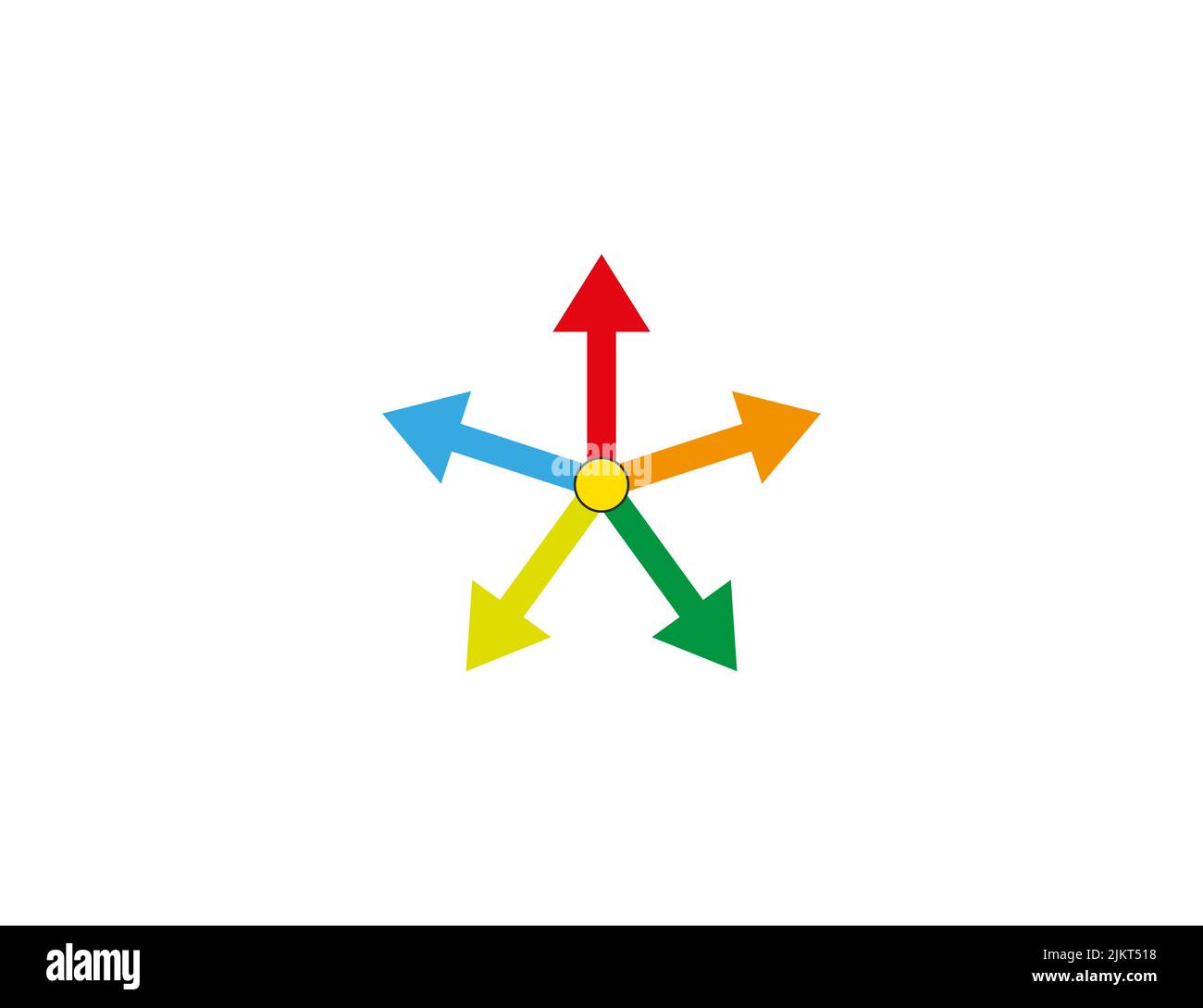 Many ways arrow icon. Vector illustration Stock Vector Image & Art - Alamy