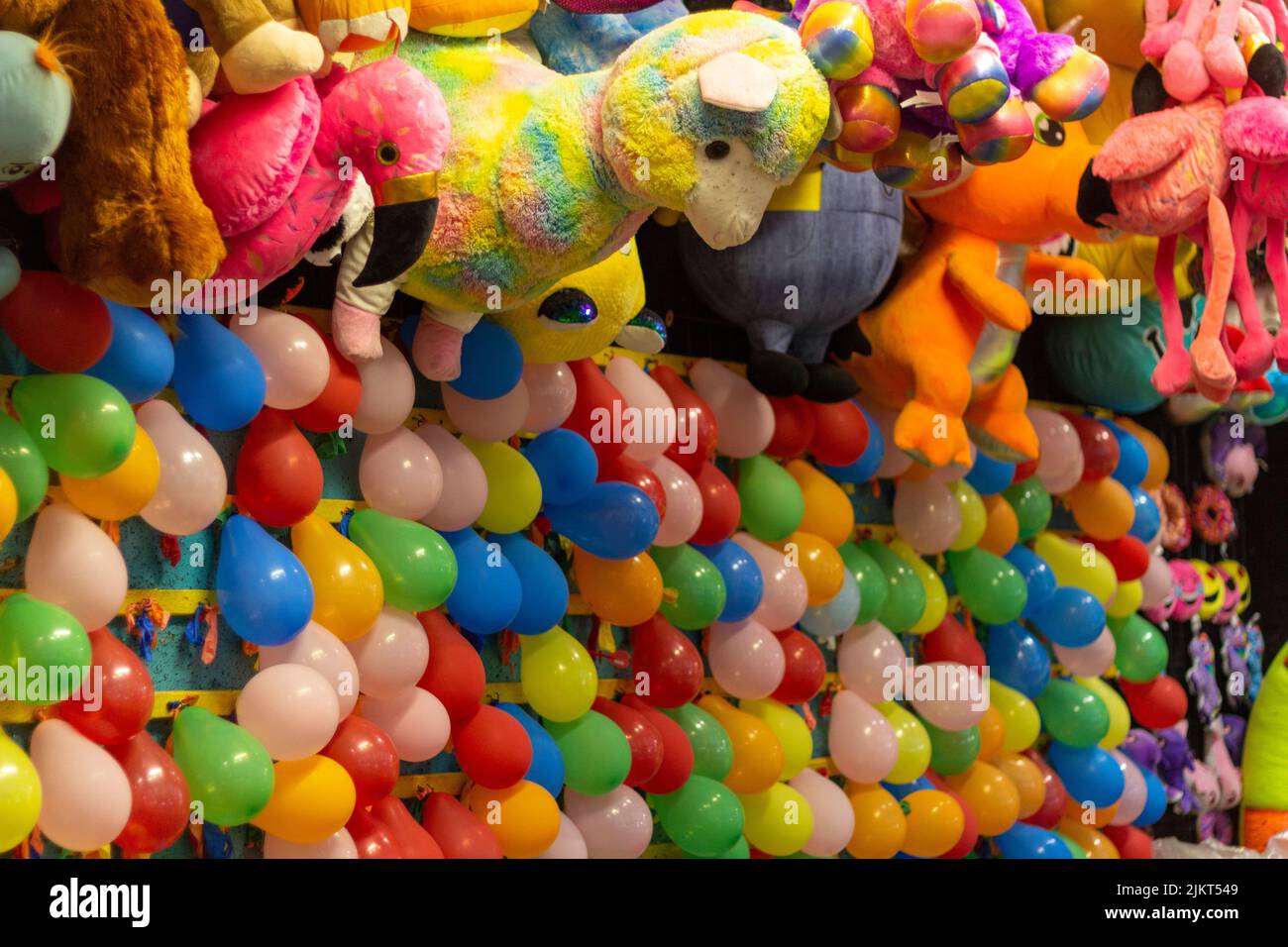 carnival game prize and balloons Stock Photo Alamy