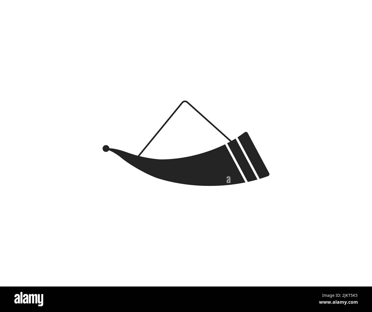 Drinking horn, ancient icon. Vector illustration Stock Vector Image