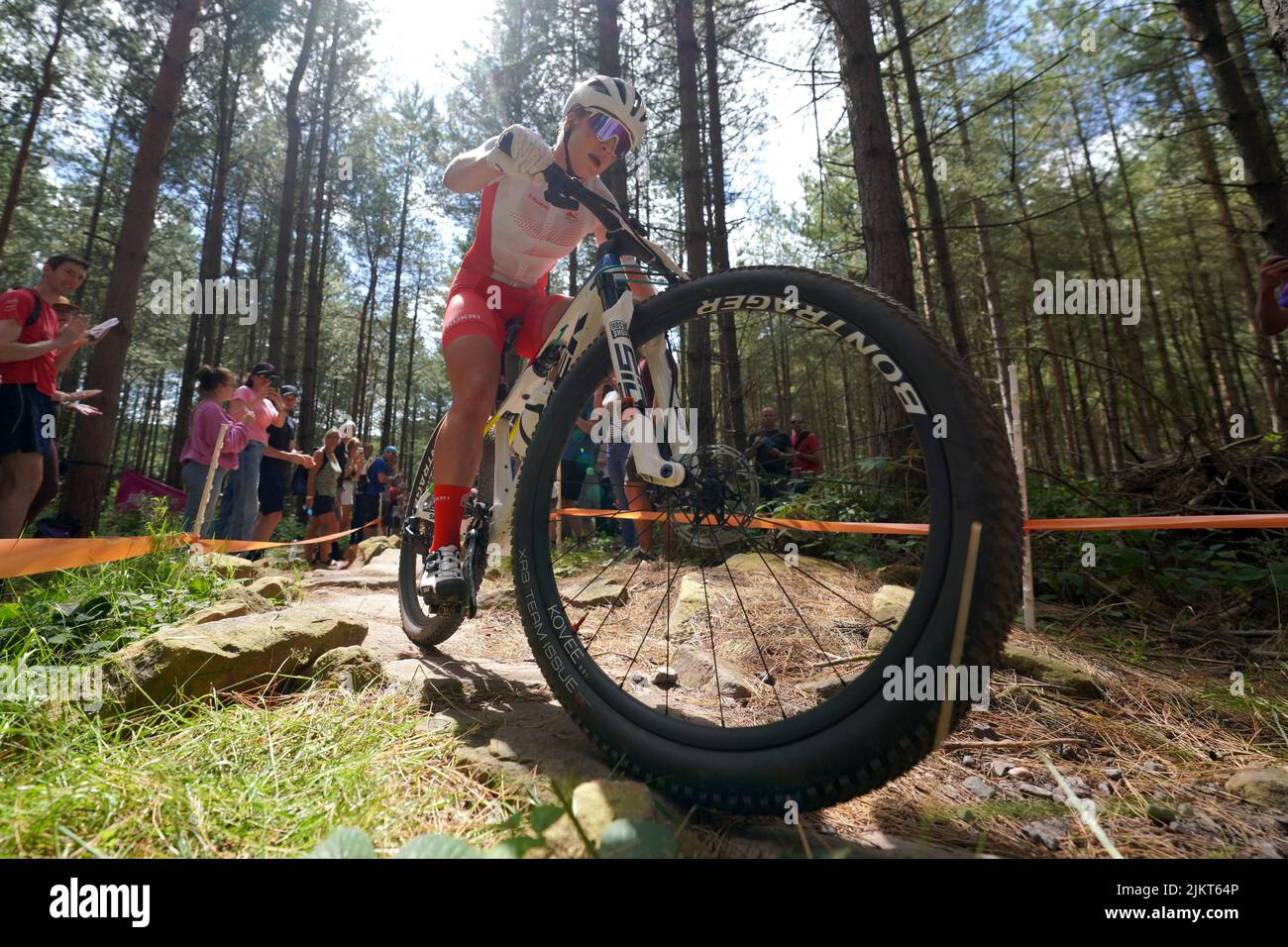 England's Evie Richards during Women's Cross-country final at Cannock Chase on day six of the 2022 Commonwealth Games. Picture date: Wednesday August 3, 2022. Stock Photo