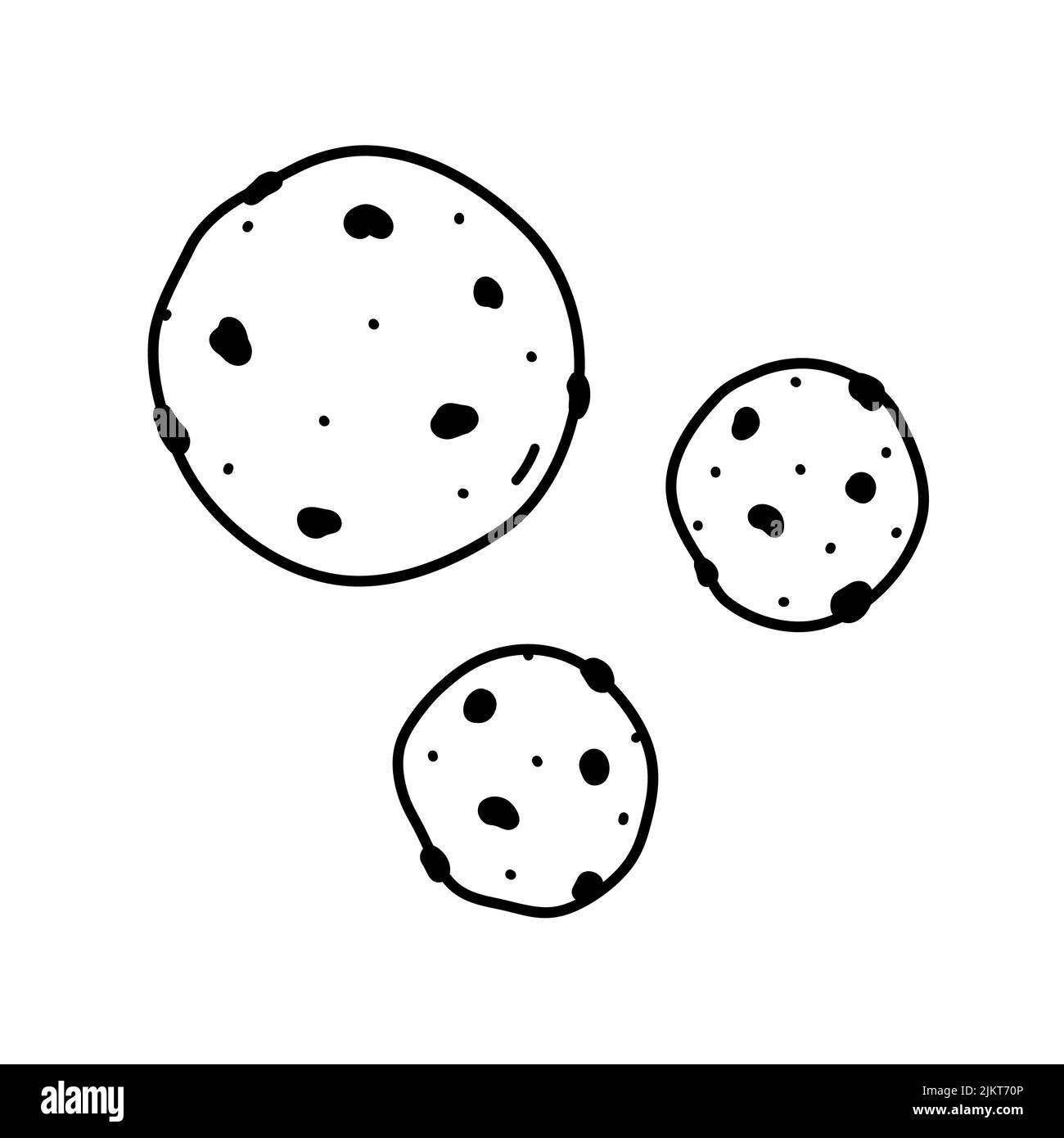 Chocolate Chip Cookies Clipart Black And White