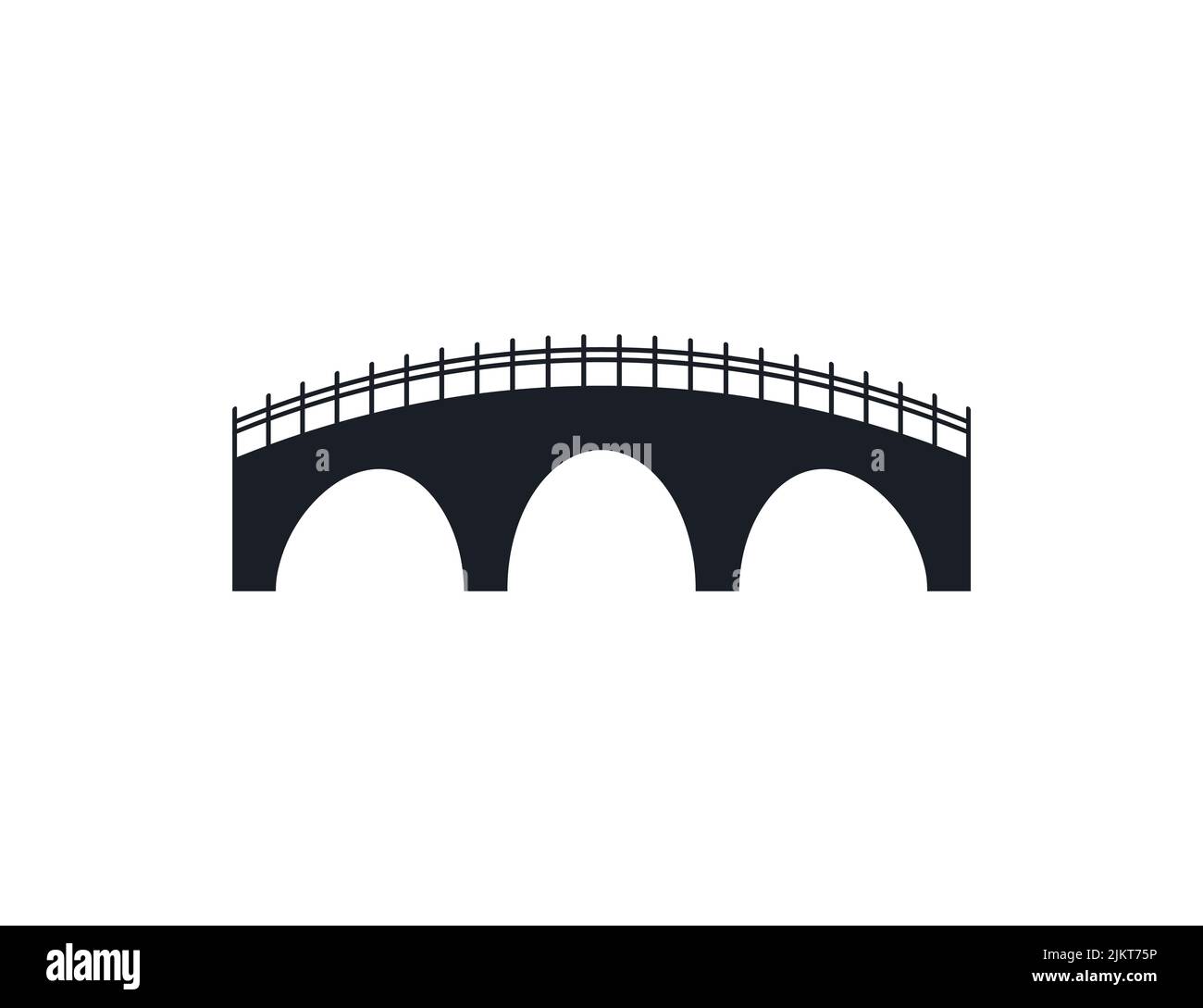 Bridge, construction icon. Vector illustration. Stock Vector