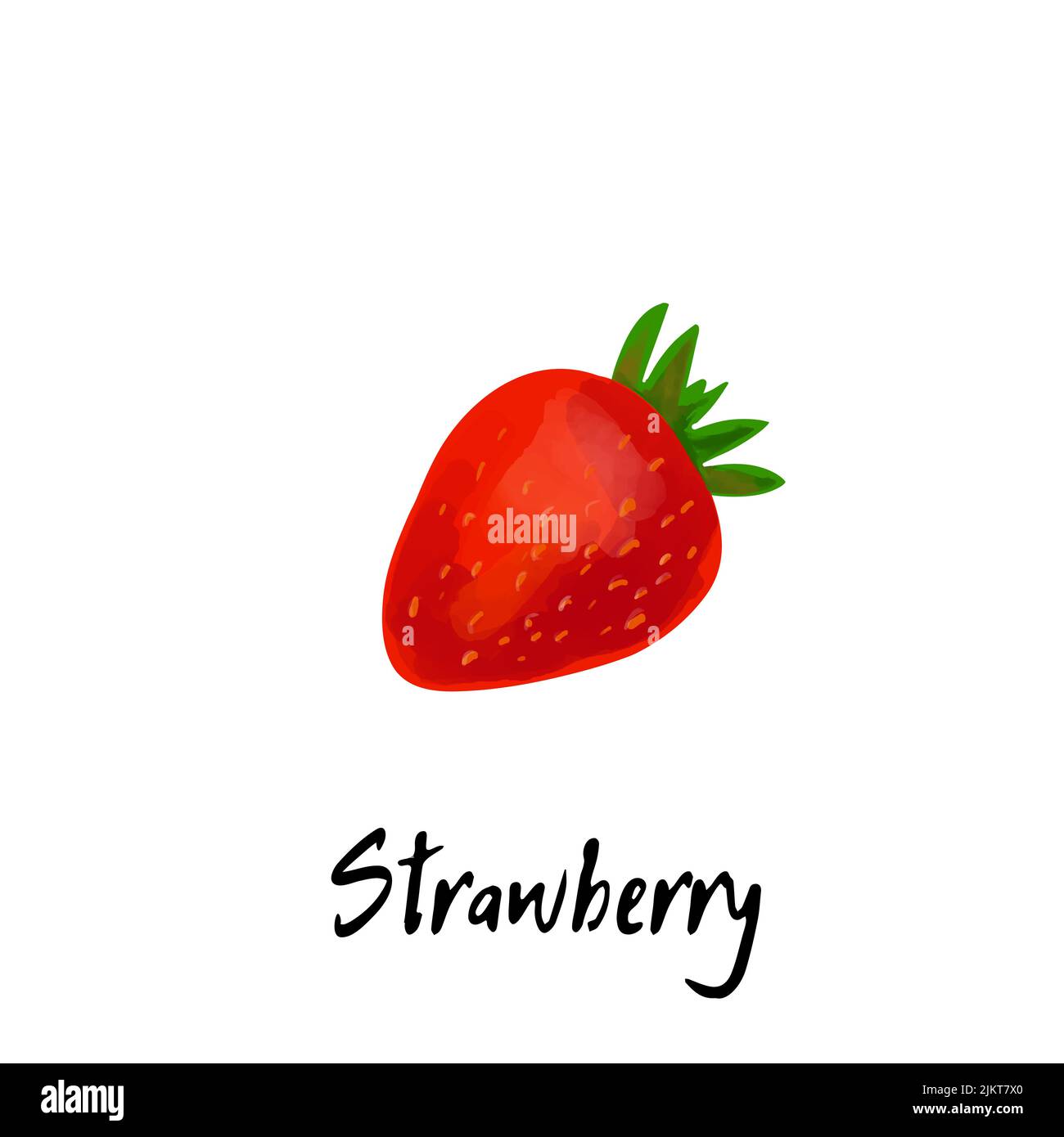 Illustration of a strawberry isolated on a white background Stock ...