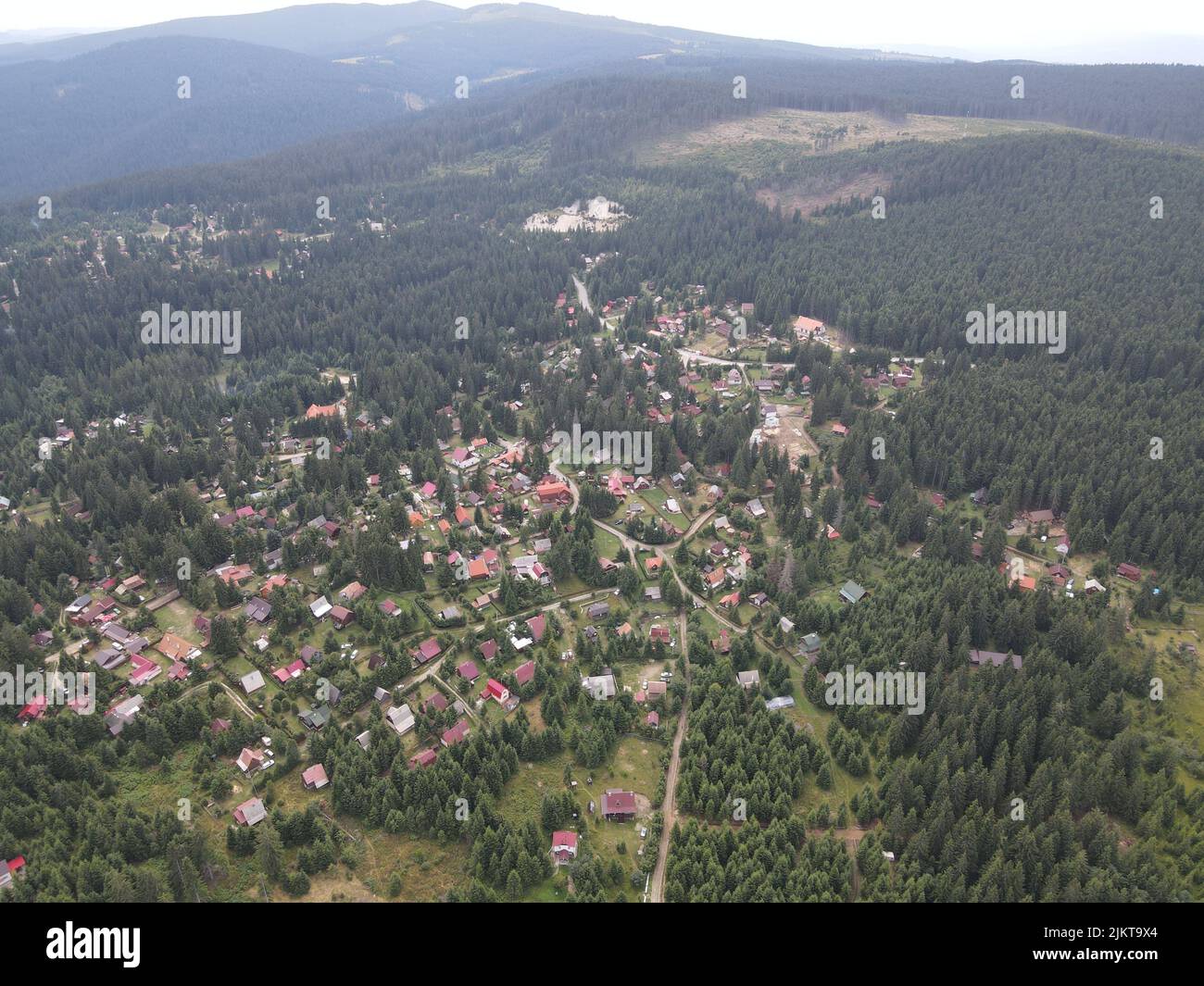 Aerial view of a village hi-res stock photography and images - Alamy