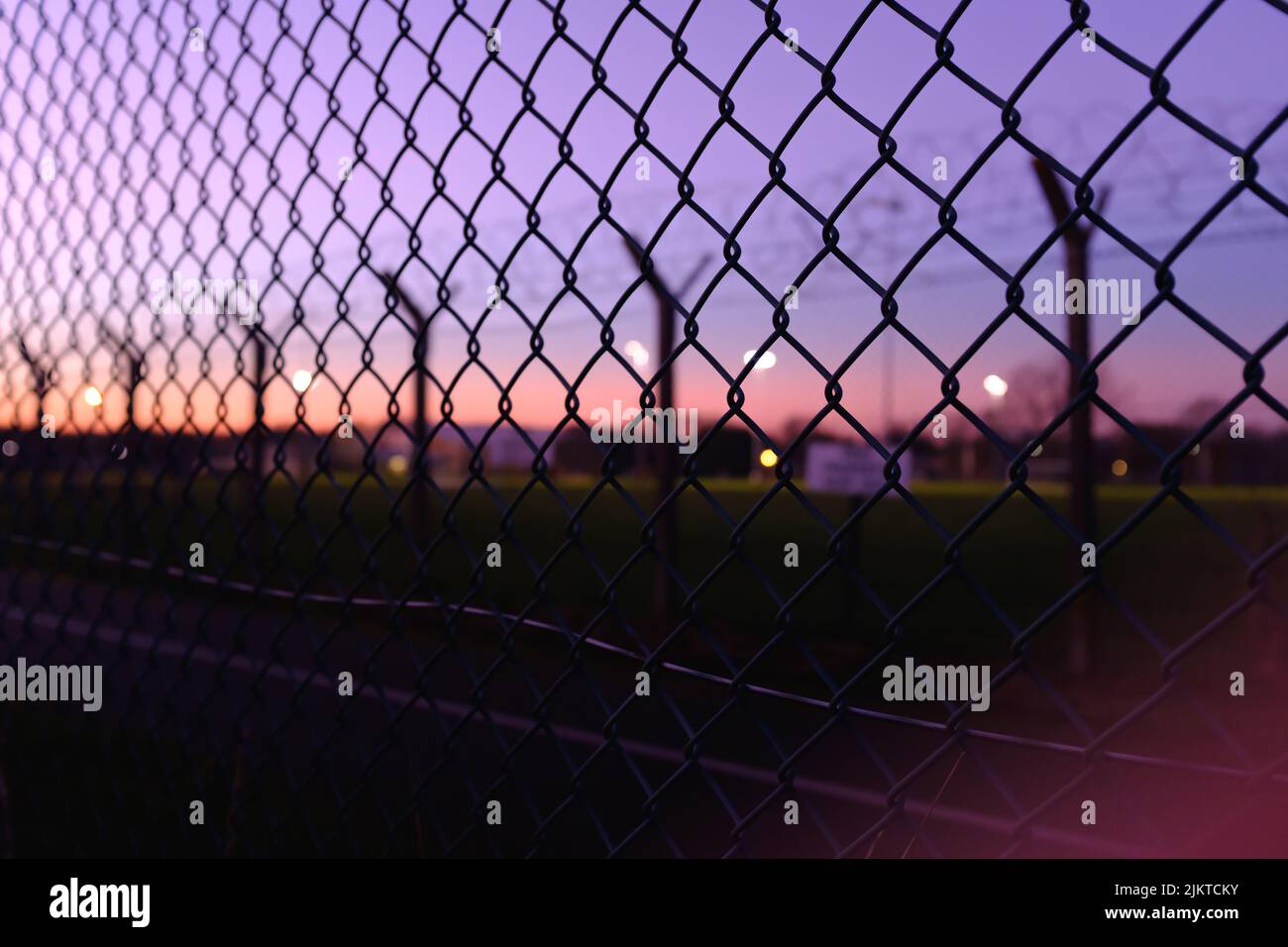 Neighborhood street sunset house hires stock photography and images