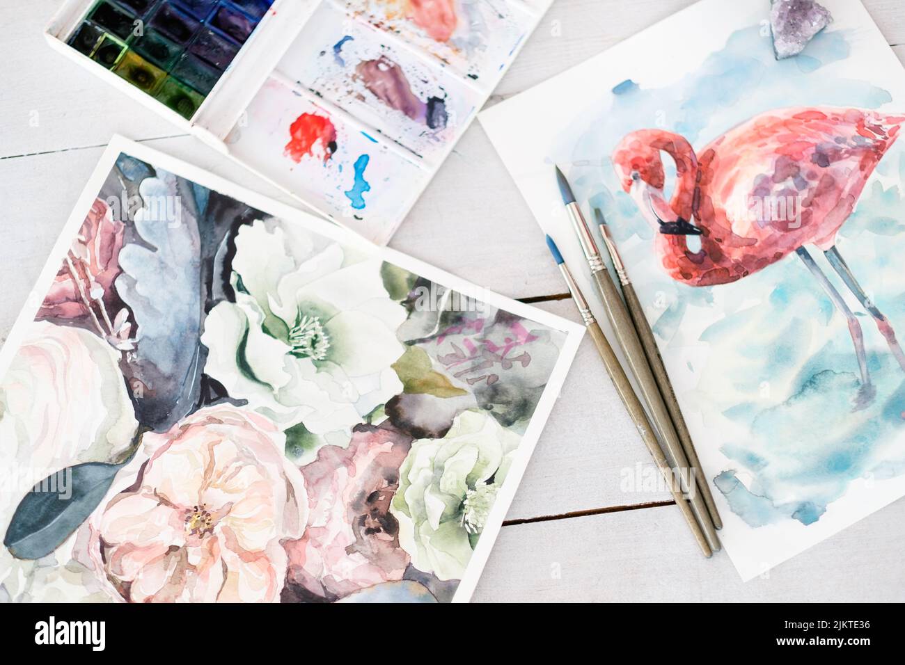 artwork painting hobby leisure watercolor picture Stock Photo Alamy