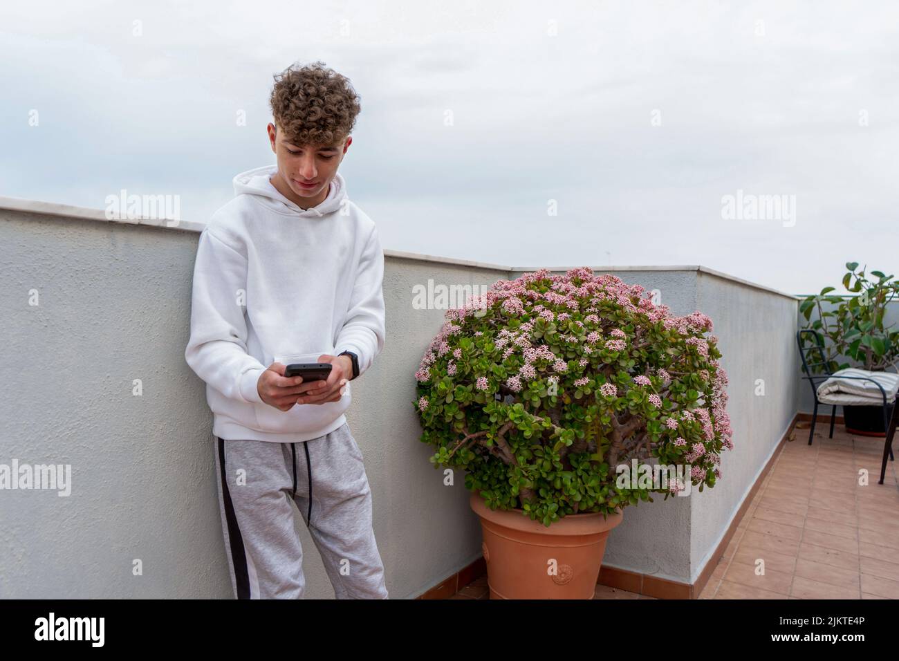 Caucasian young man curly hi-res stock photography and images - Alamy