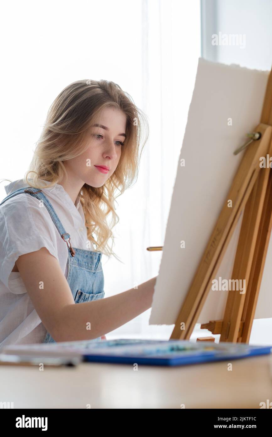 painting art class inspiration watercolor drawing Stock Photo