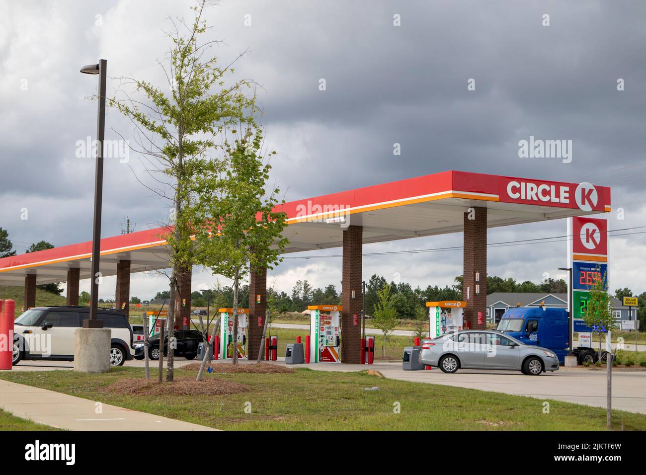 Augusta, Ga USA 05 21 21 Circle K retail gas station corner view