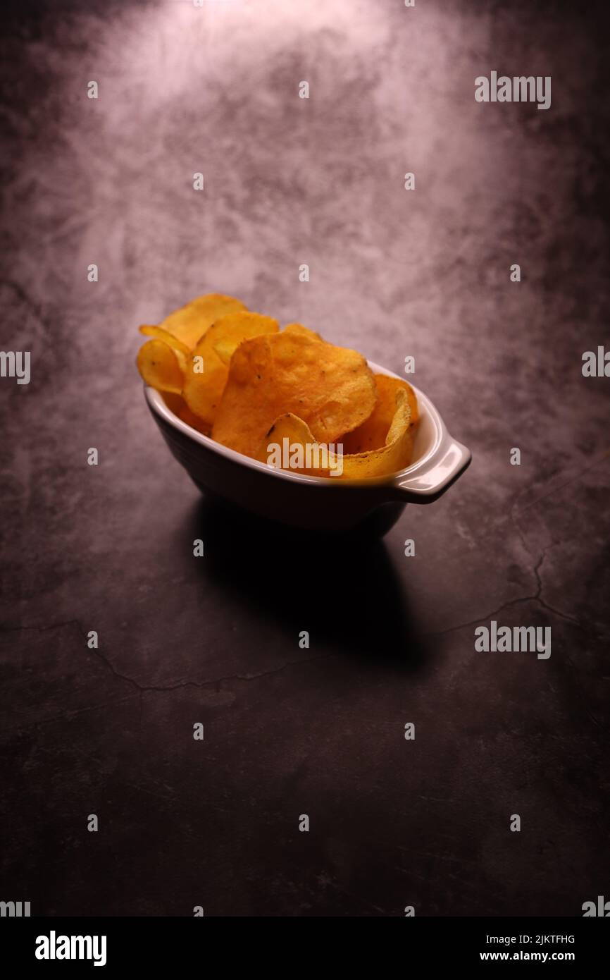 A vertical shot of red chili chips Stock Photo Alamy