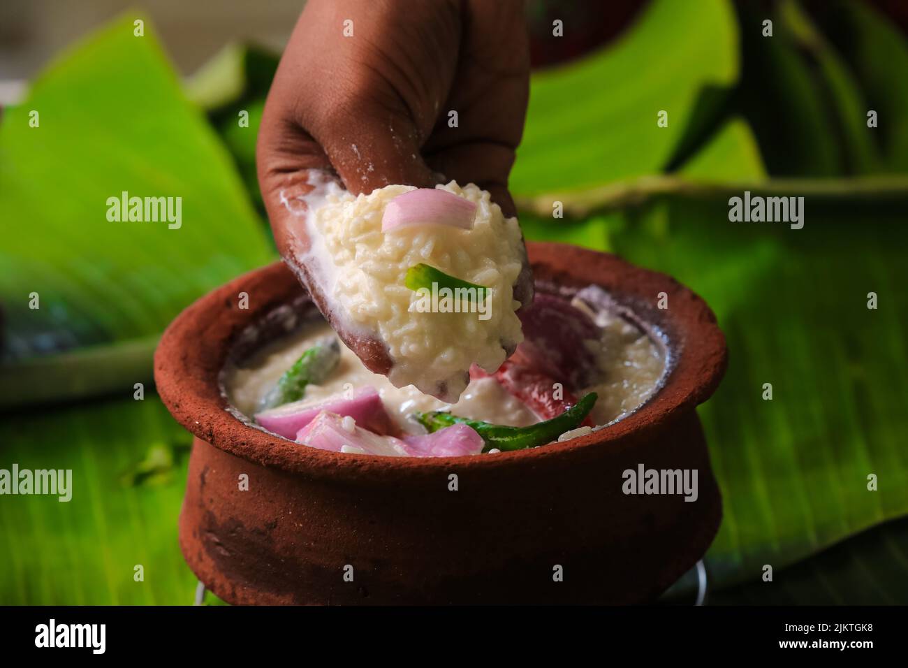 chaddannam indian famous traditional fermented rice with curd rice,curd ...