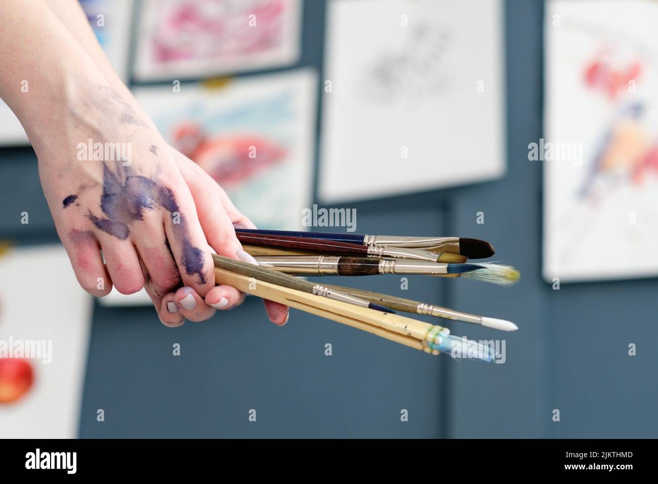 leisure art expression inspiration paint brush Stock Photo Alamy