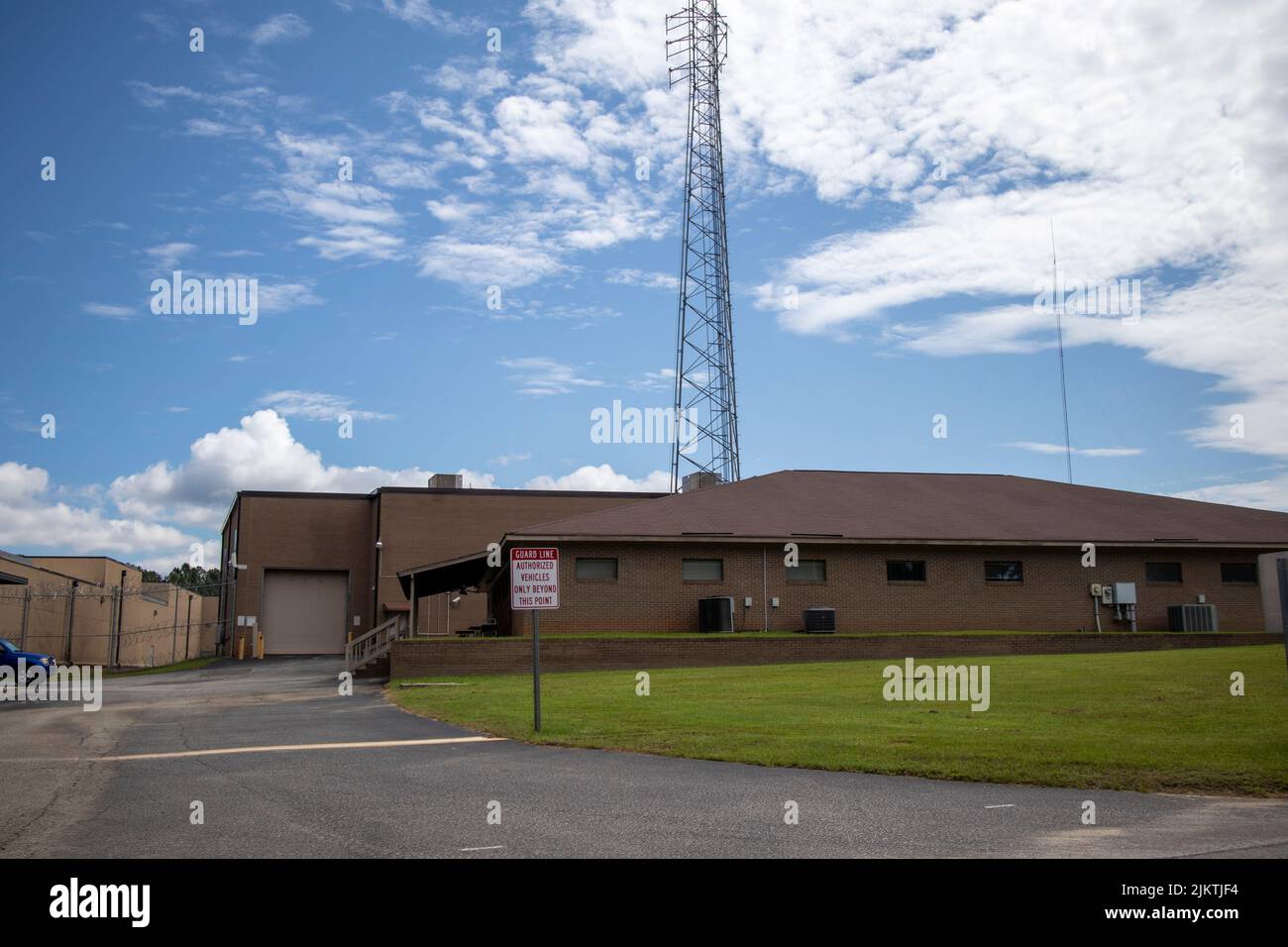 Columbia County, Ga USA - 08 20 21: Columbia County Sheriffs department communications tower Stock Photo
