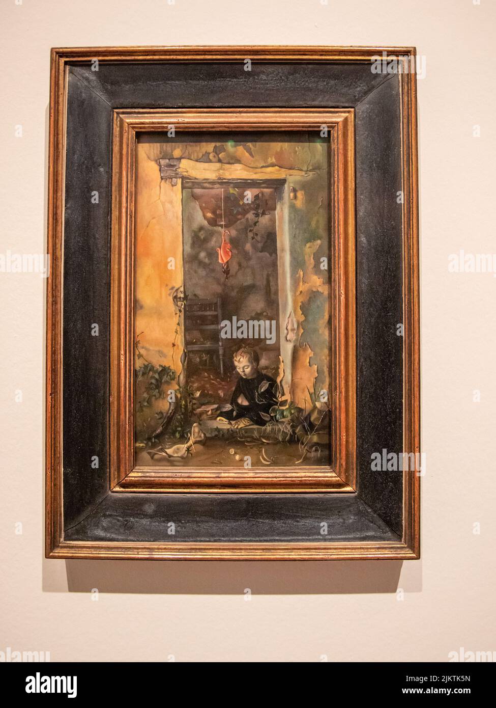 The Little Hermit Sphinx by Leonor Fini in the Tate Modern Surrealism Beyond Borders exhibition Stock Photo