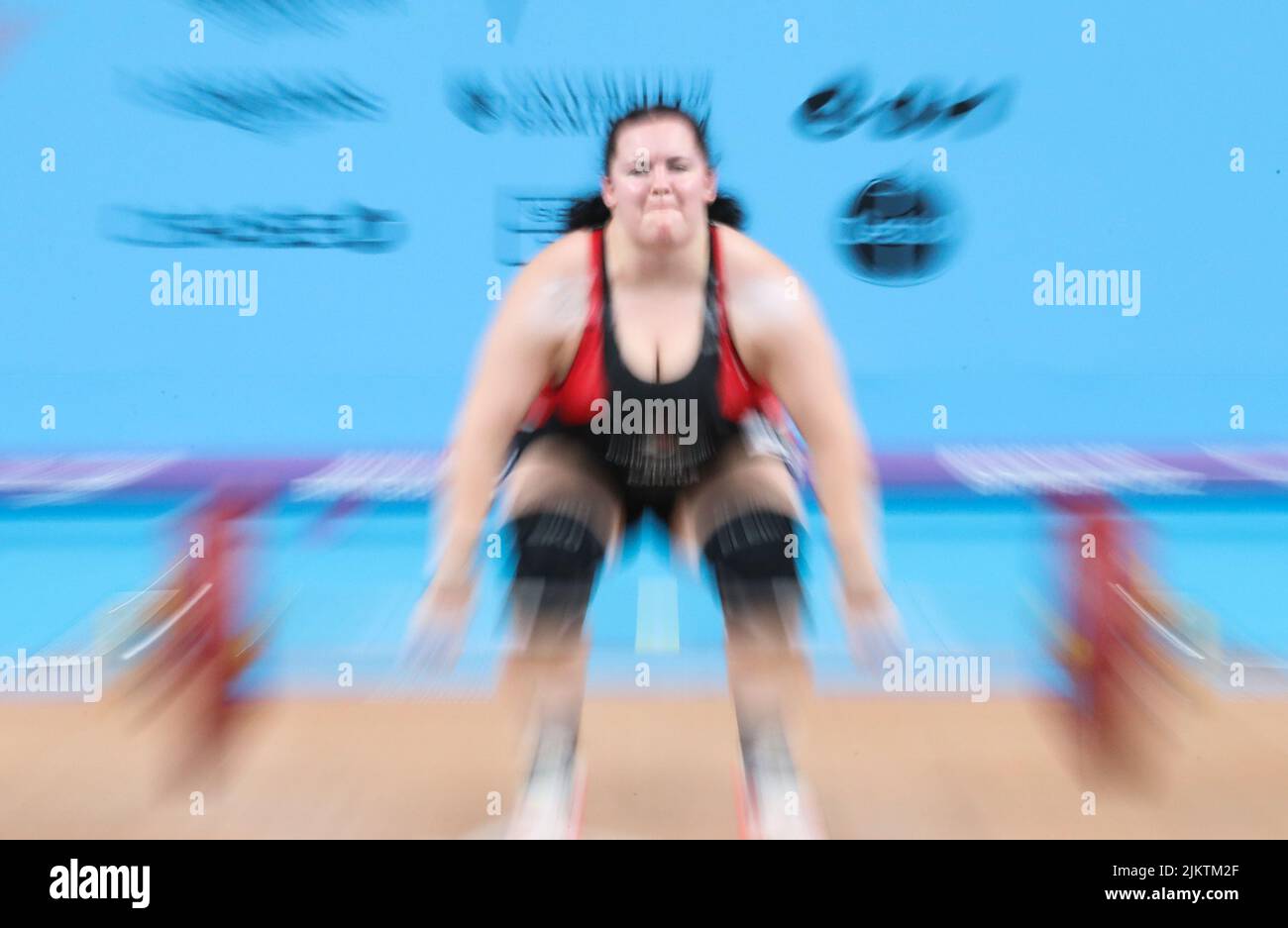 Canada’s Emma Friesen during the Women’s 87+ kg Final at The NEC on day six of the 2022 Commonwealth Games in Birmingham. Picture date: Wednesday August 3, 2022. Stock Photo